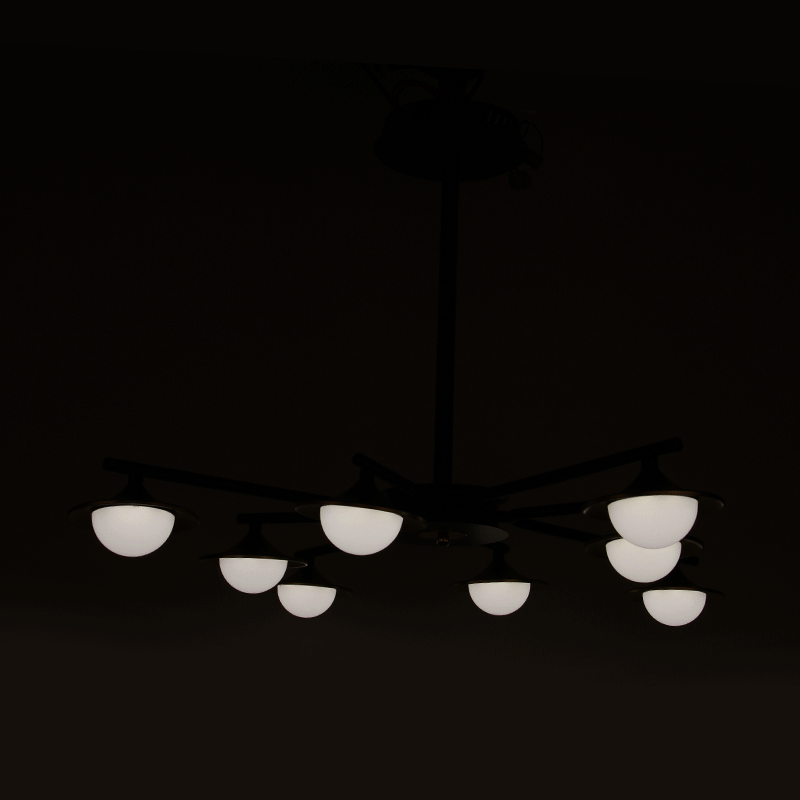 LED полилей 8012/8C 48W 4000K димируем с дистанционно управление черен + медено